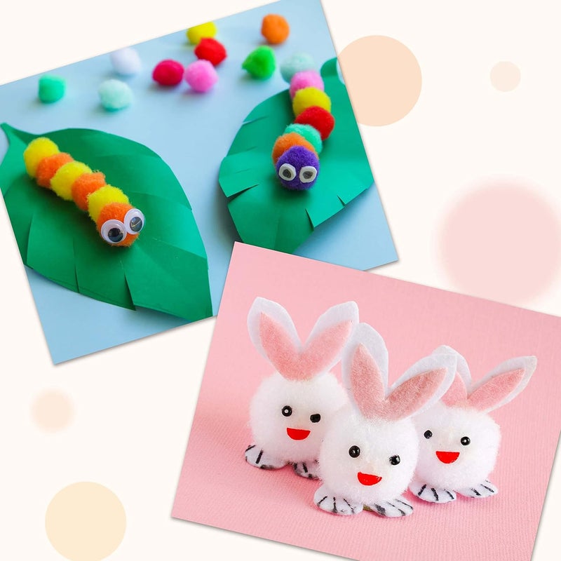 Caydo 1cm Green Pom Poms, 500 Pieces Craft Pom Poms Balls for Kids Creative Arts and Crafts School Project Supplies Craft Christmas Decorations - Image 4